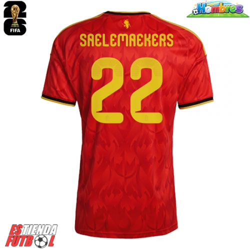 Bélgica Alexis Saelemaekers #22 Primera Equipación Mundial 2026 Manga Corta